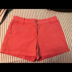 Peach colored shorts